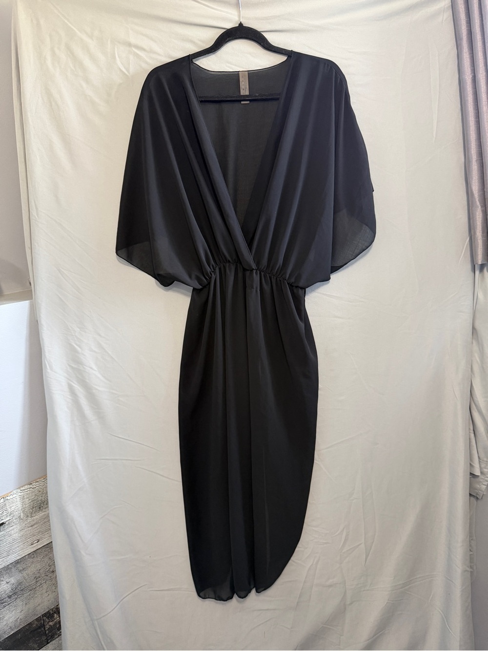Womens Swimsuit Coverup Size M Black Sheer Beach Sheer Fairy Grunge Whimsigoth